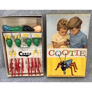 Vintage Cootie Game Schaper 1949 Complete Build A Cootie Bug Original Box